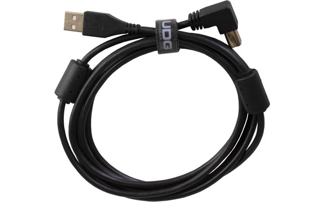 UDG Ultimate Cable USB 2.0 USB A >> USB B - Acodado 1 metro - Negro